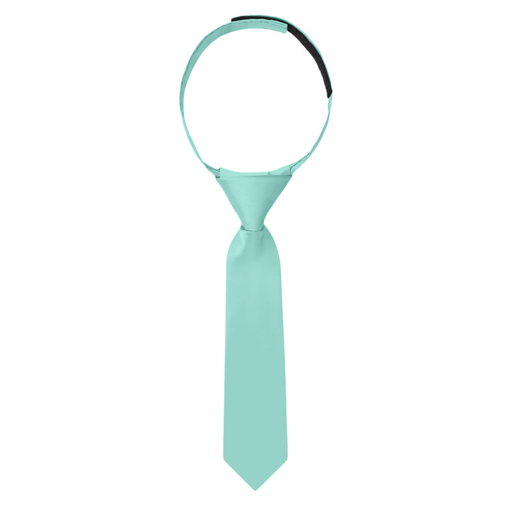 Baby's Solid 8" Hook-and-Loop Band Tie - Aqua