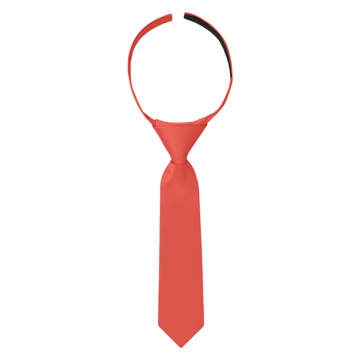 Baby's Solid 8" Hook-and-Loop Band Tie - Coral