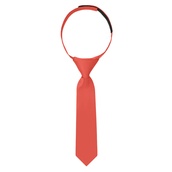 Baby's Solid 8" Hook-and-Loop Band Tie - Coral