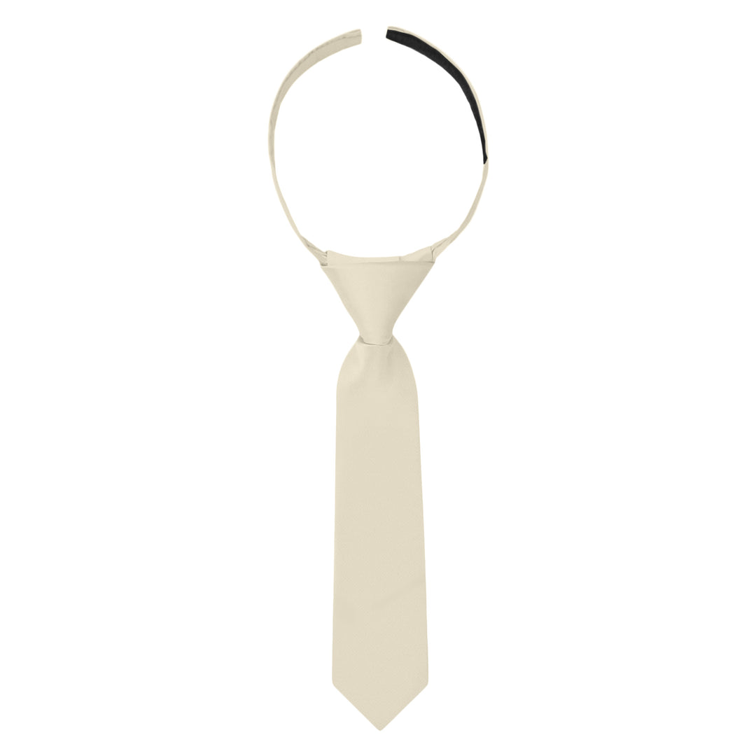 Baby's Solid 8" Hook-and-Loop Band Tie - Champagne