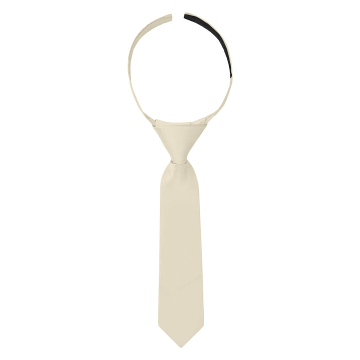 Baby's Solid 8" Hook-and-Loop Band Tie - Champagne