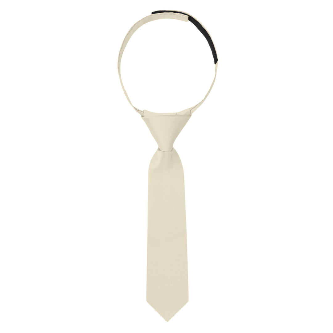 Baby's Solid 8" Hook-and-Loop Band Tie - Champagne