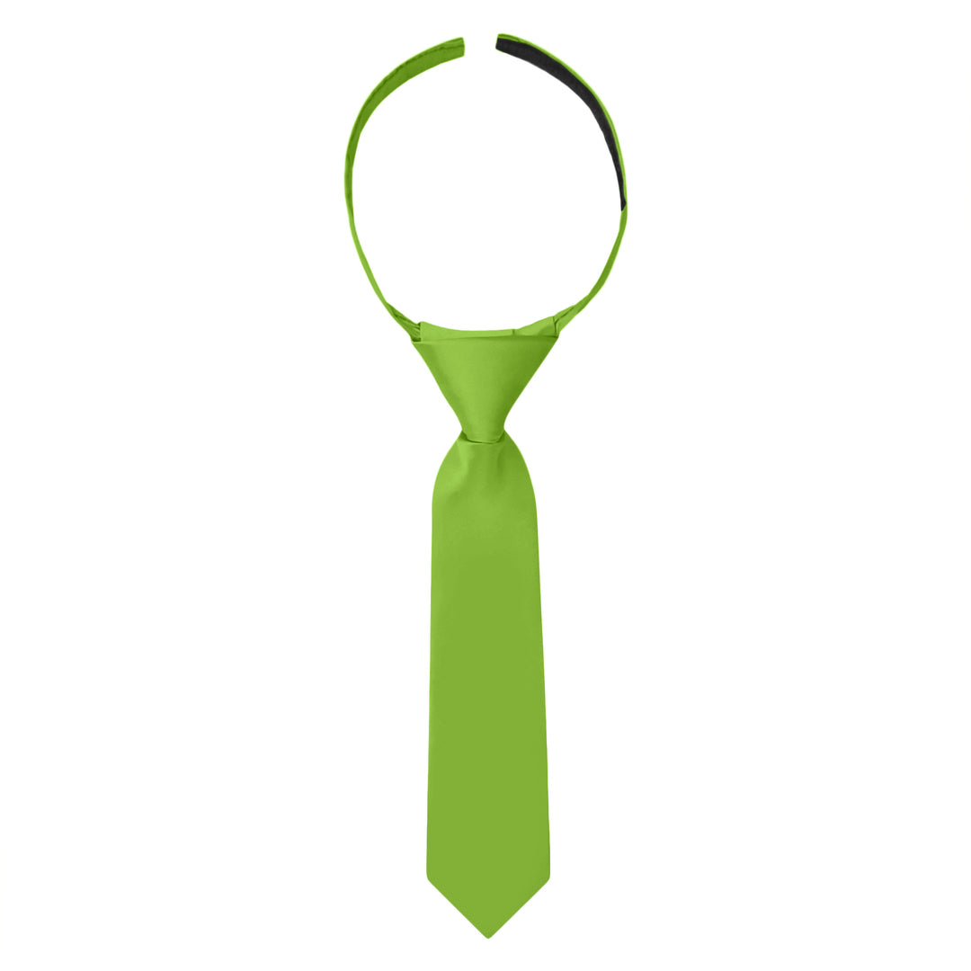Baby's Solid 8" Hook-and-Loop Band Tie - Apple Green