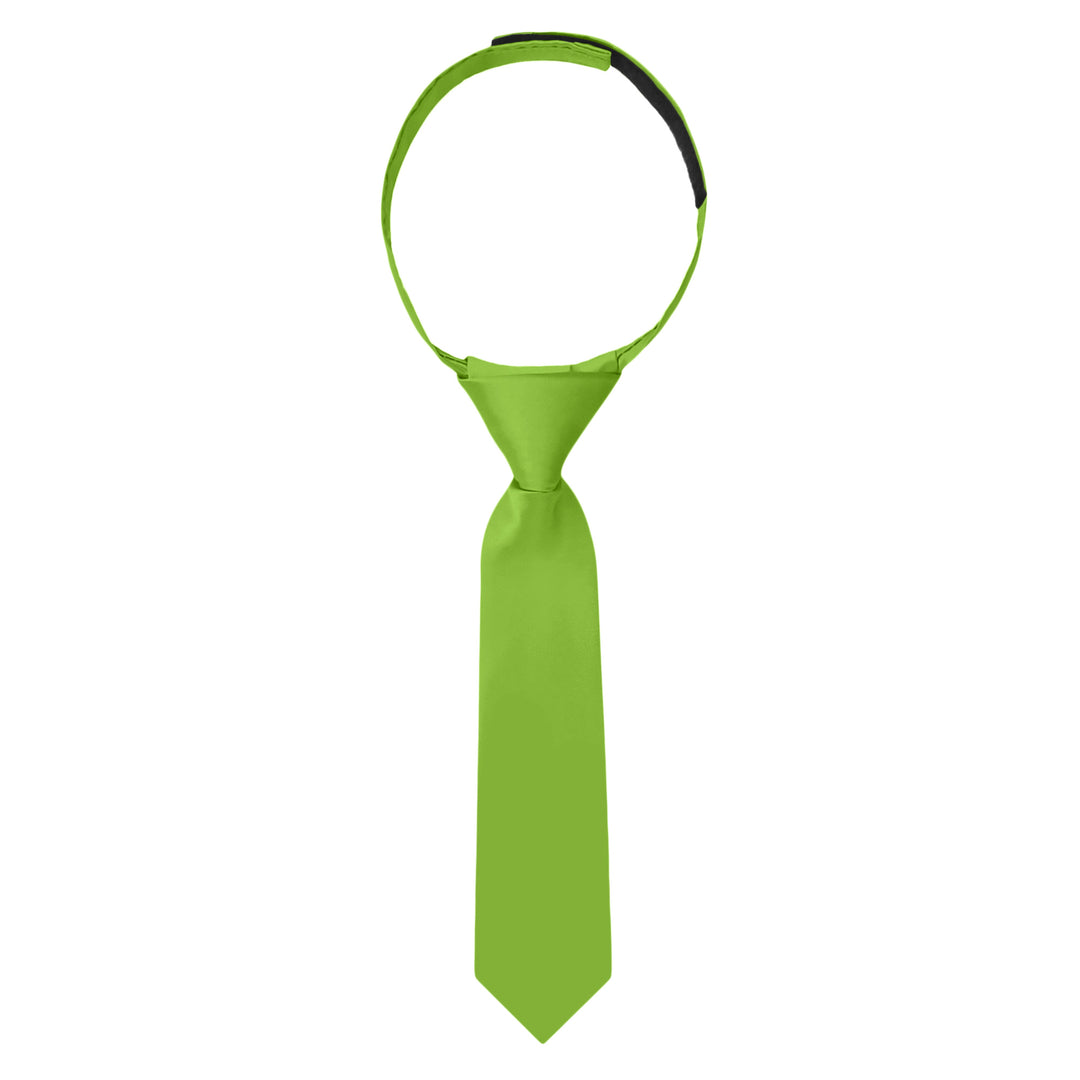 Baby's Solid 8" Hook-and-Loop Band Tie - Apple Green