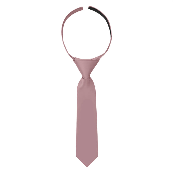 Baby's Solid 8" Hook-and-Loop Band Tie - Dusty Rose