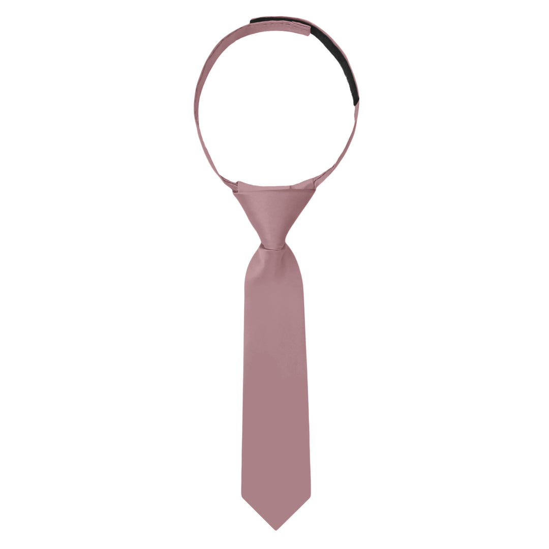 Baby's Solid 8" Hook-and-Loop Band Tie - Dusty Rose