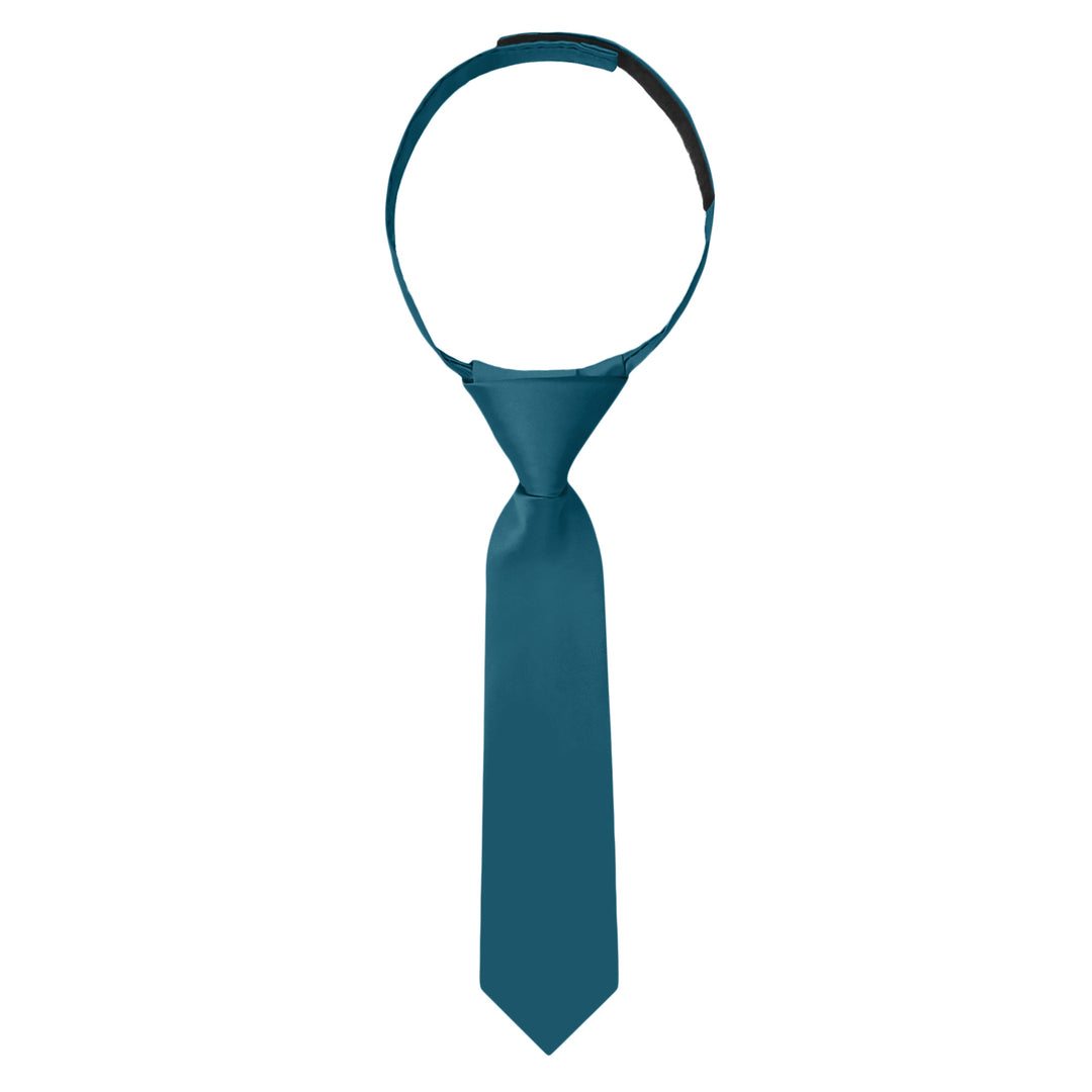 Baby's Solid 8" Hook-and-Loop Band Tie - Pacific Blue