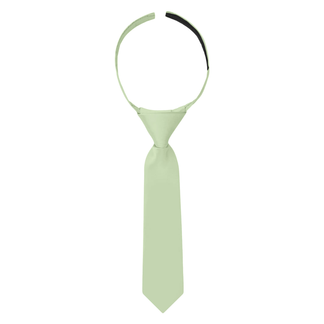 Baby's Solid 8" Hook-and-Loop Band Tie - Honeydew