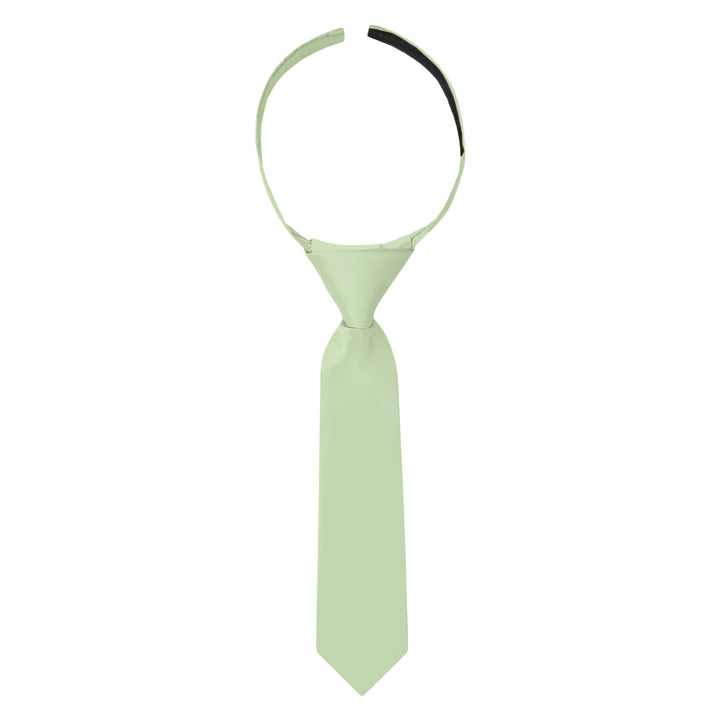 Baby's Solid 8" Hook-and-Loop Band Tie - Honeydew