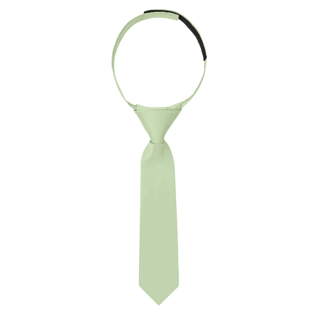 Baby's Solid 8" Hook-and-Loop Band Tie - Honeydew