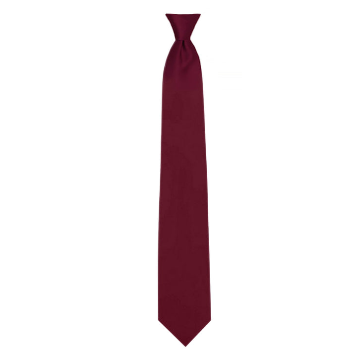Solid Clip-On Tie - Burgundy