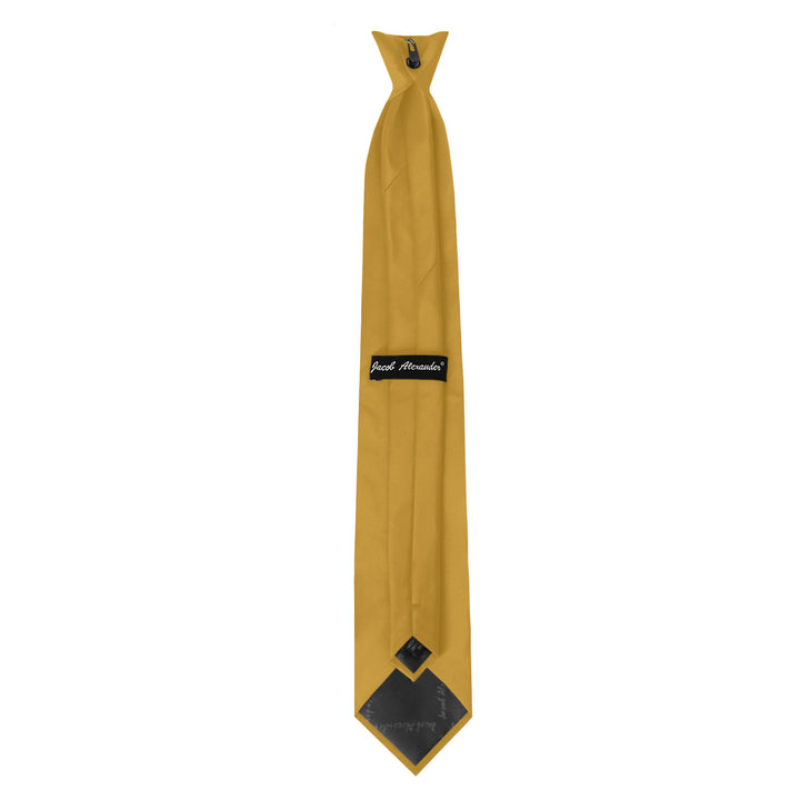 Wedding Solid Clip-On Tie - Gold