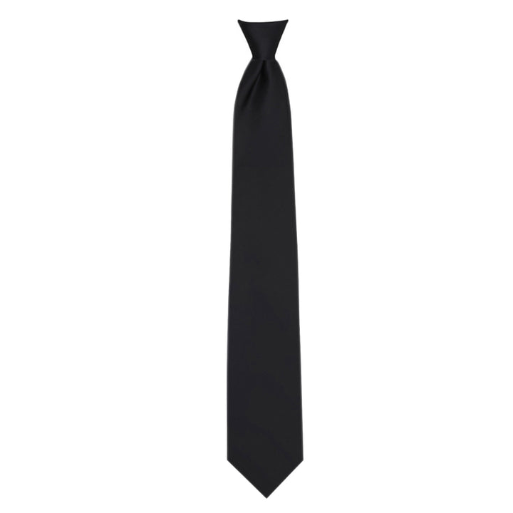 Solid Clip-On Tie - Black
