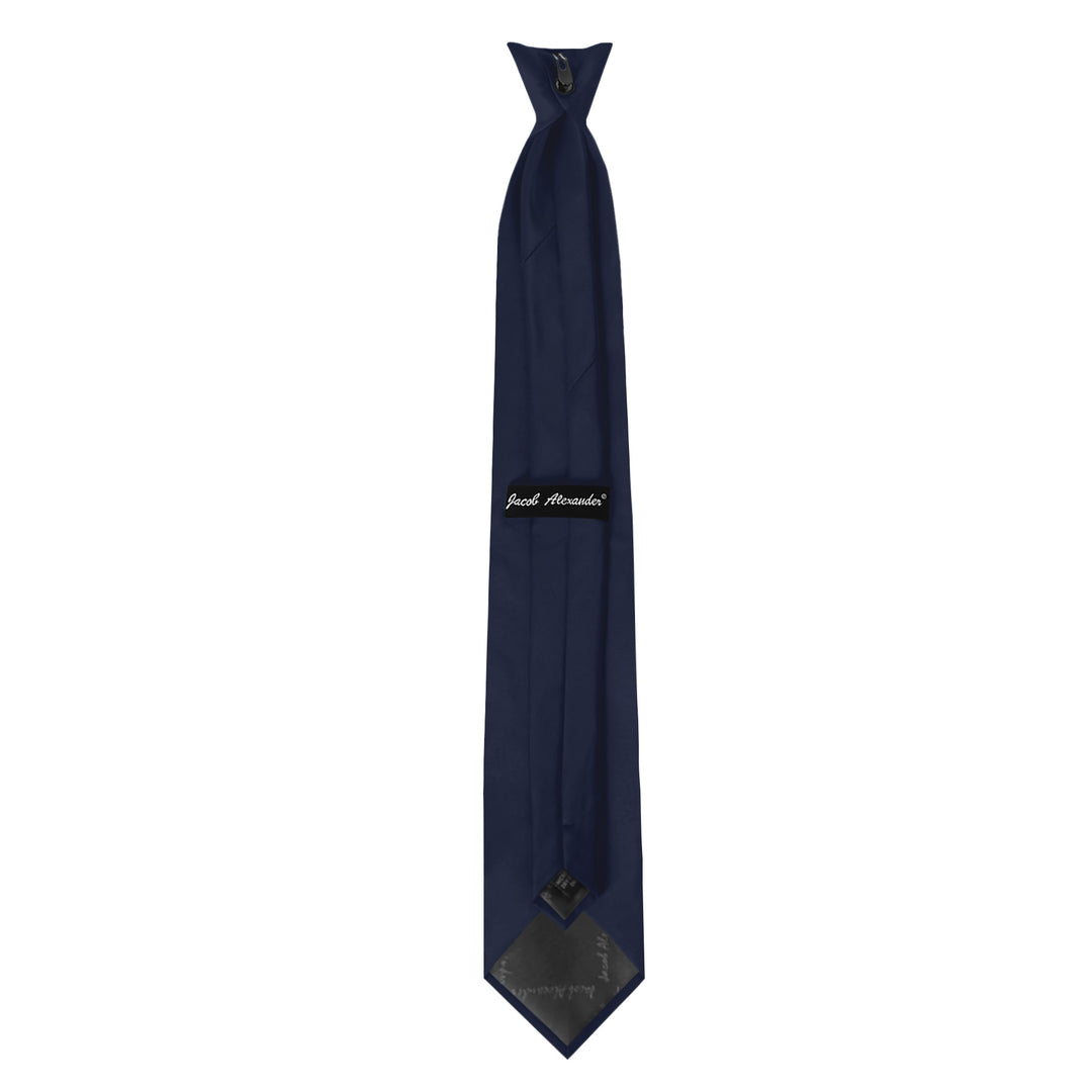 Solid Clip-On Tie - Navy Blue
