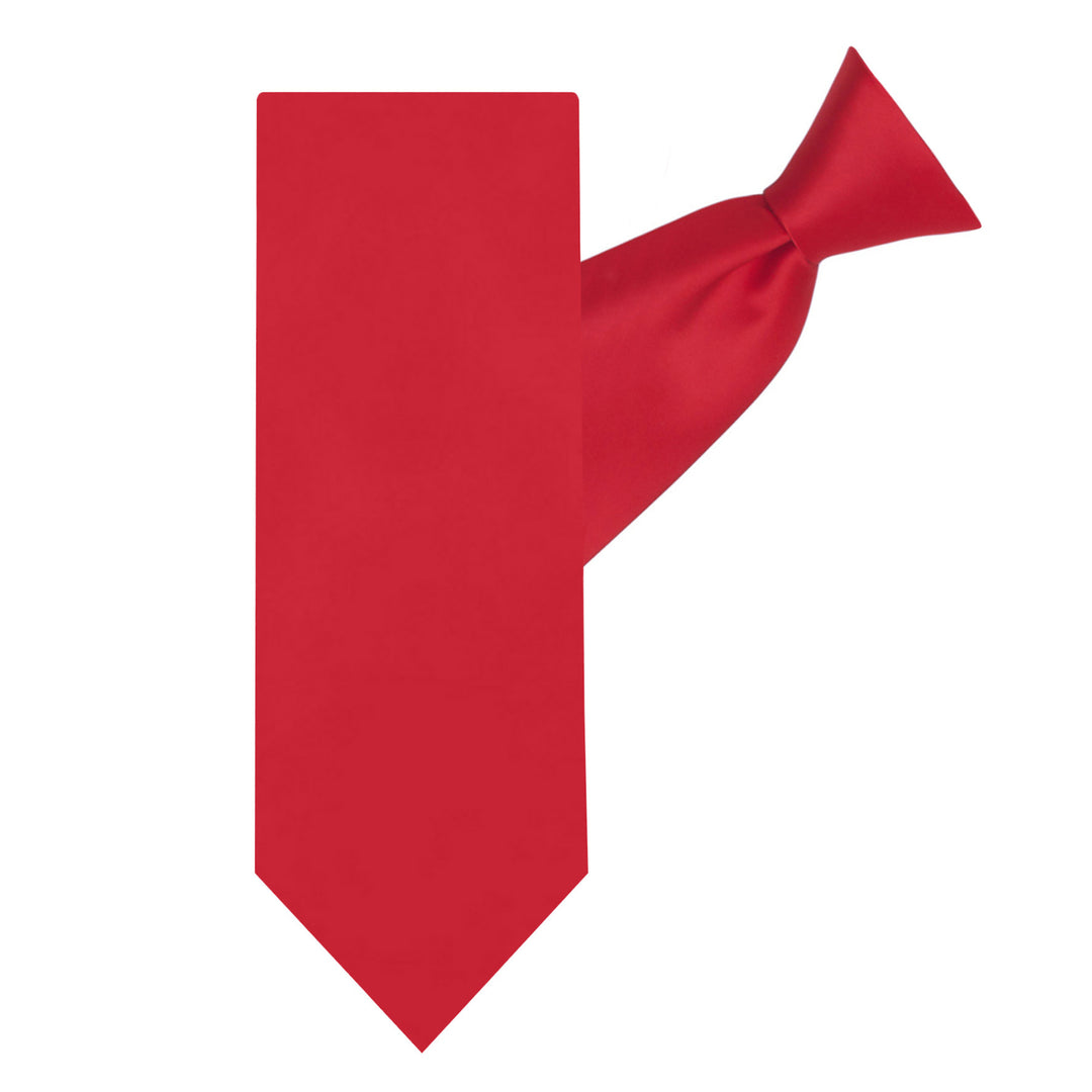 Solid Clip-On Tie - Red