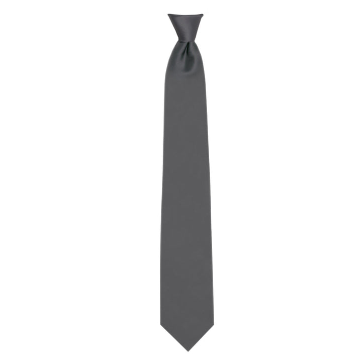Solid Clip-On Tie - Charcoal