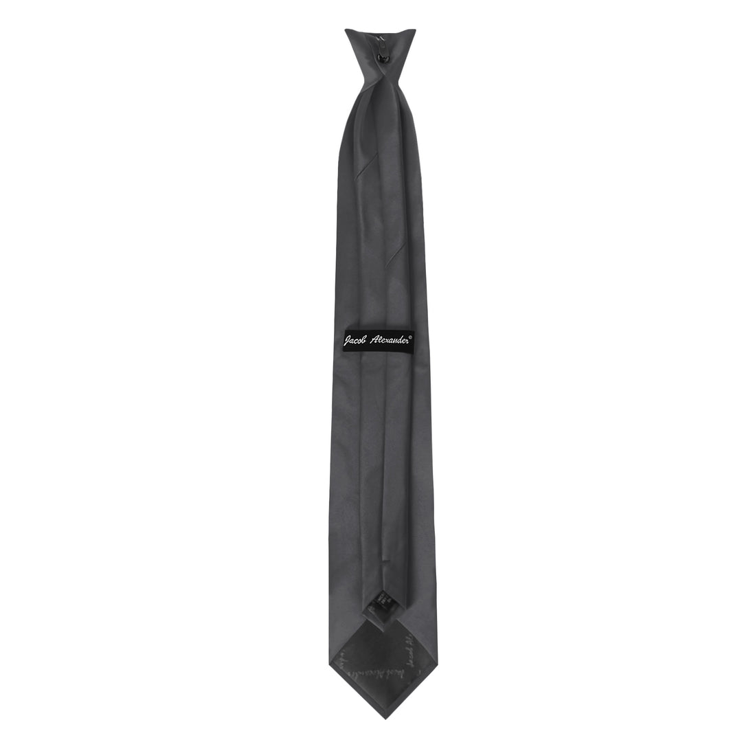 Solid Clip-On Tie - Charcoal