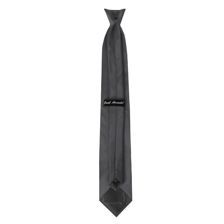 Solid Clip-On Tie - Charcoal