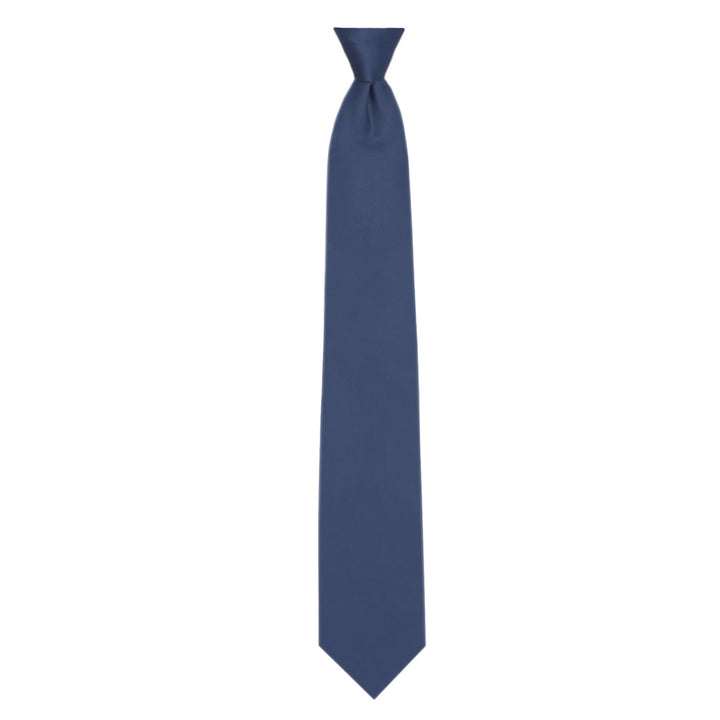 Solid Clip-On Tie - Steel Blue