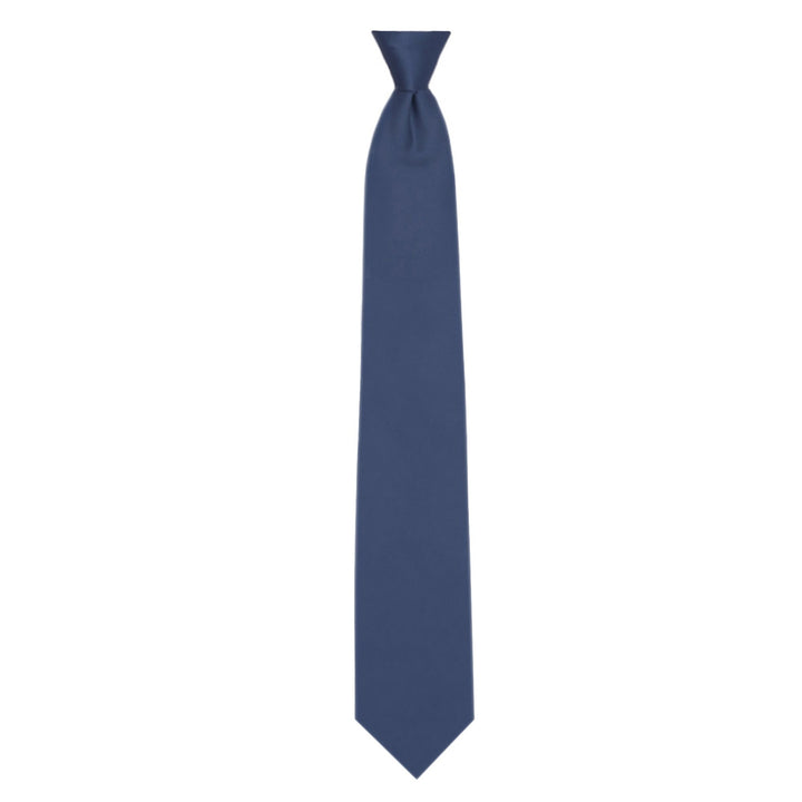 Wedding Solid Clip-On Tie - Steel Blue