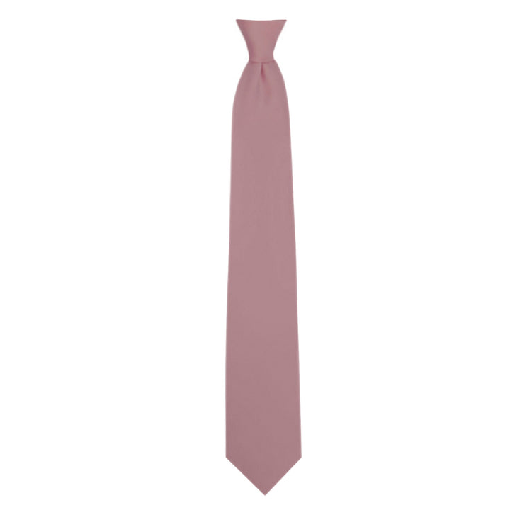 Solid Clip-On Tie - Dusty Rose