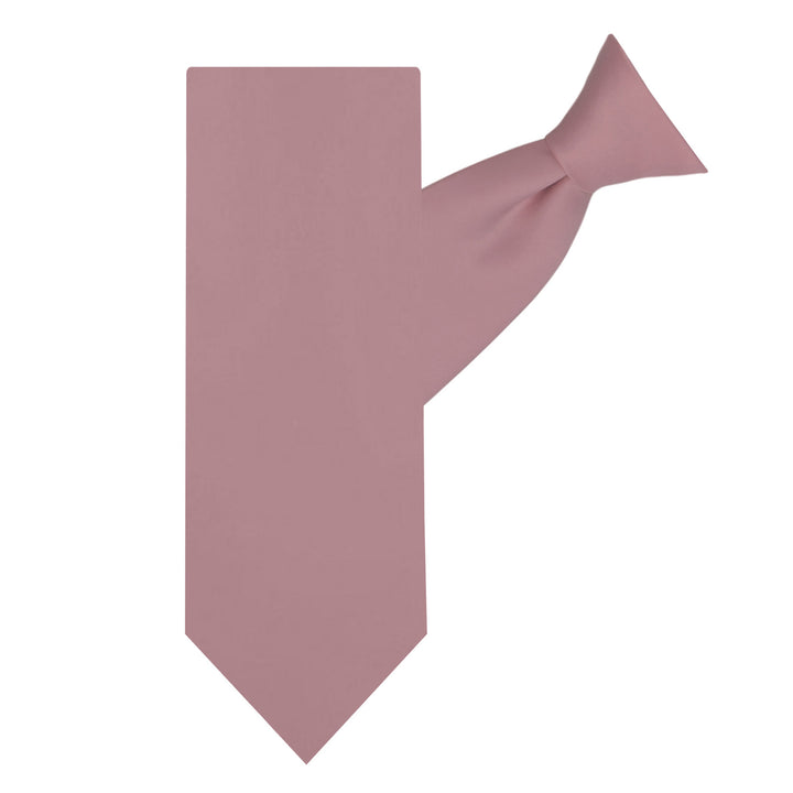 Solid Clip-On Tie - Dusty Rose