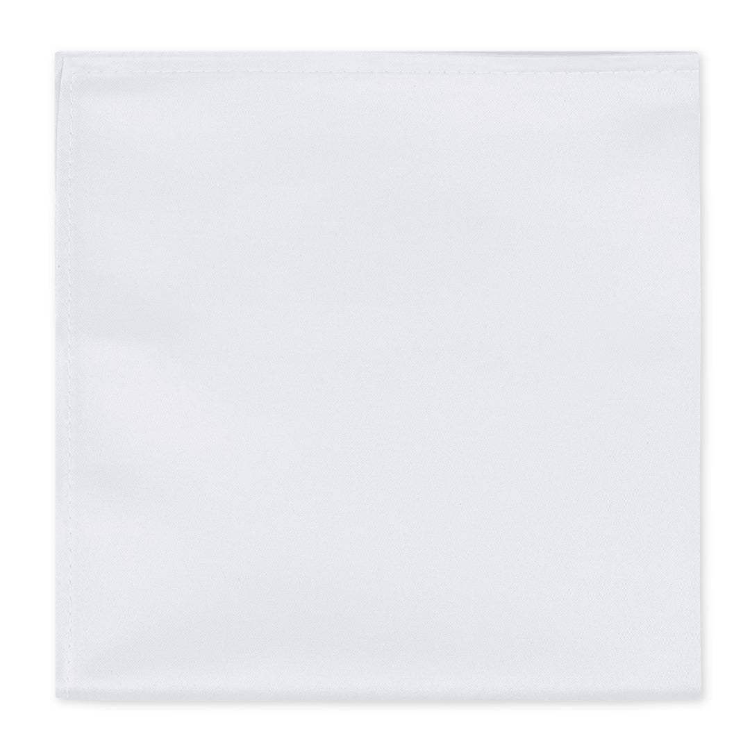 Solid Pocket Square - White