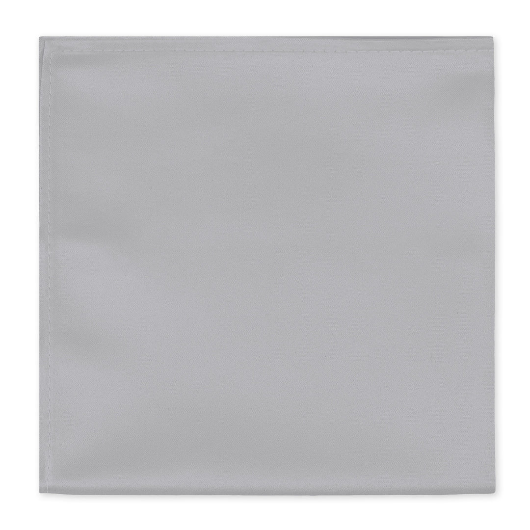 Solid Pocket Square - Silver