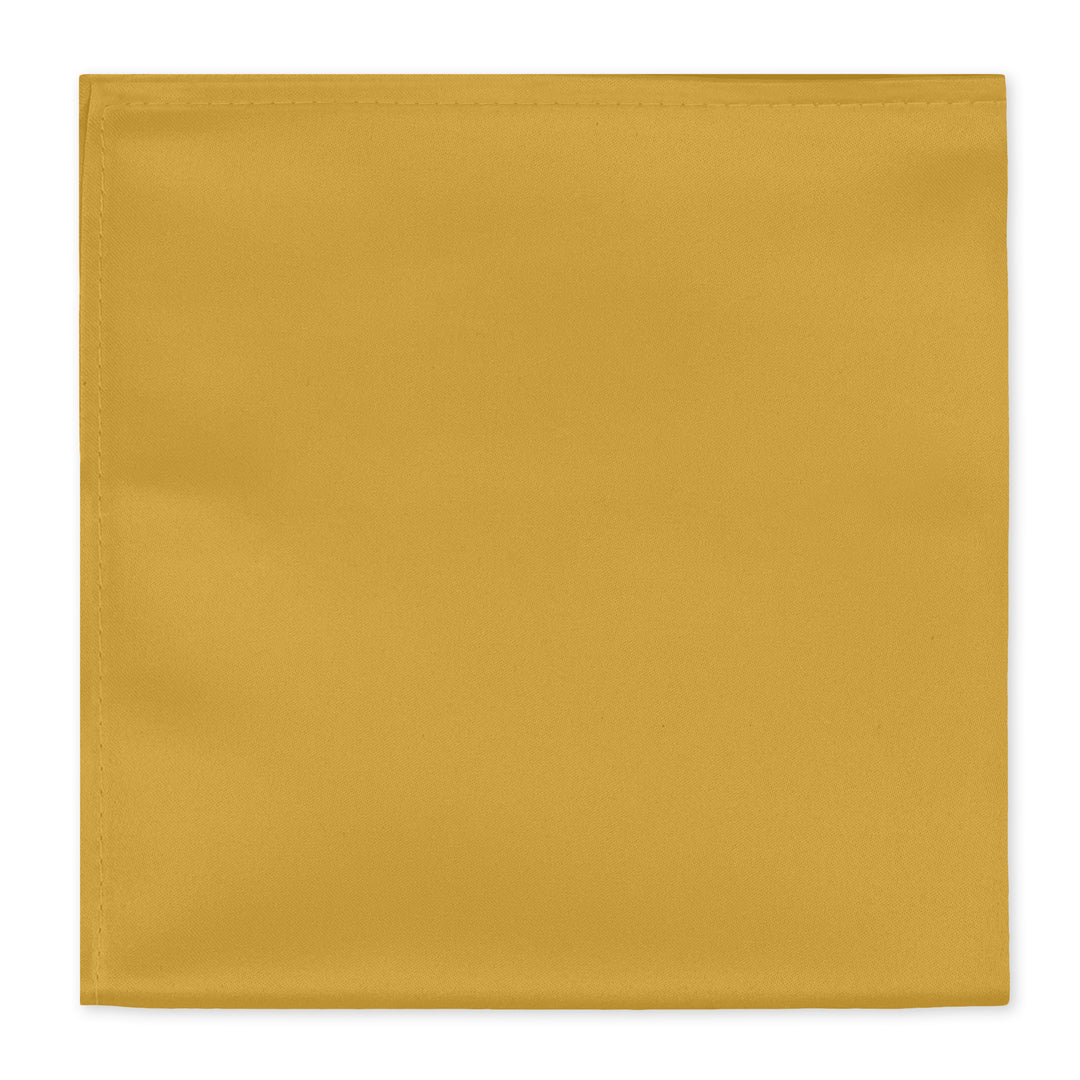Wedding Solid Pocket Square - Gold