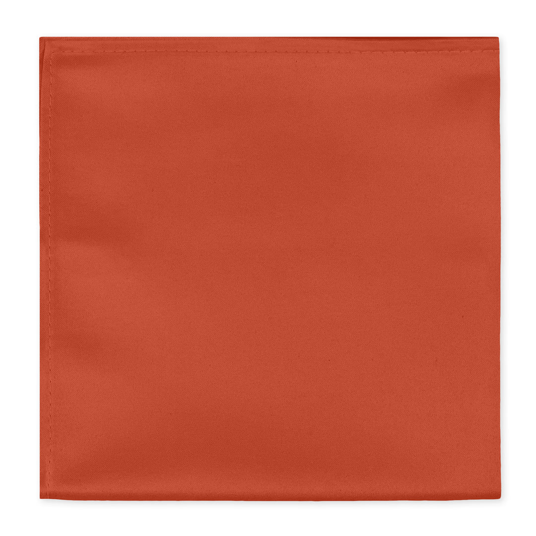 Wedding Solid Pocket Square - Rust