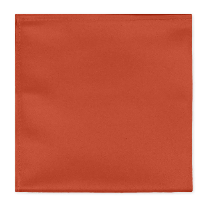 Wedding Solid Pocket Square - Rust