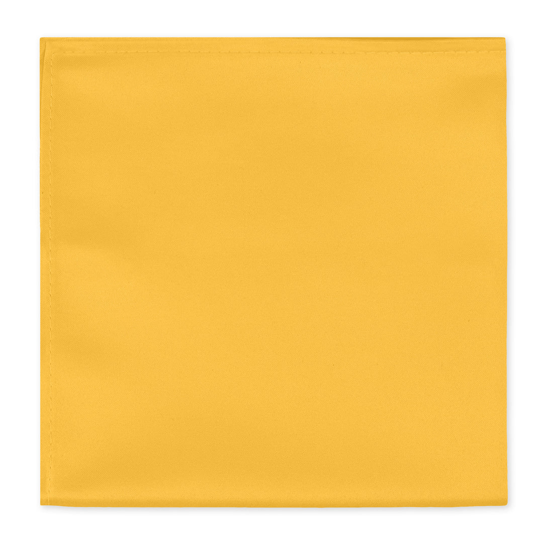 Solid Pocket Square - Bright Gold