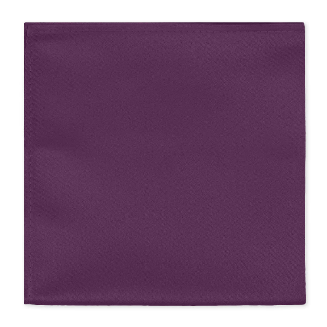Solid Pocket Square - Eggplant Purple