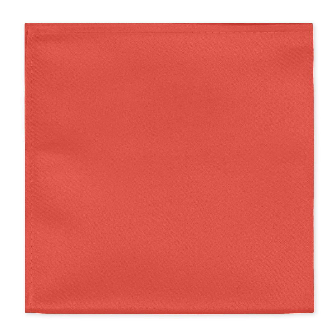 Wedding Solid Pocket Square - Coral