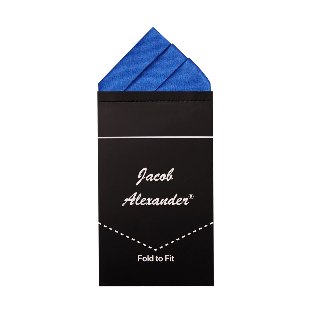Pre-Folded Triangles Pocket Square - Royal Blue