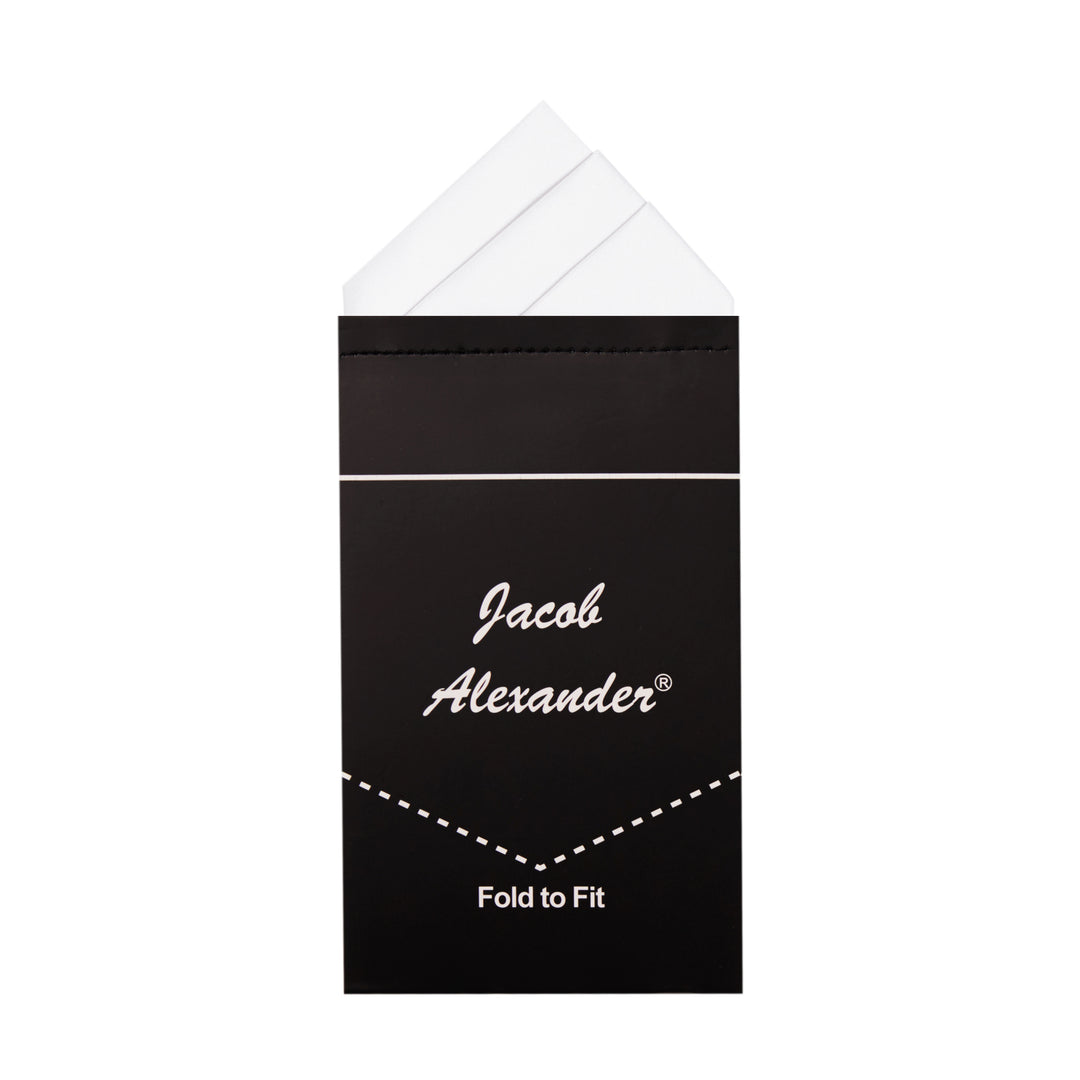 Pre-Folded Triangles Pocket Square - White