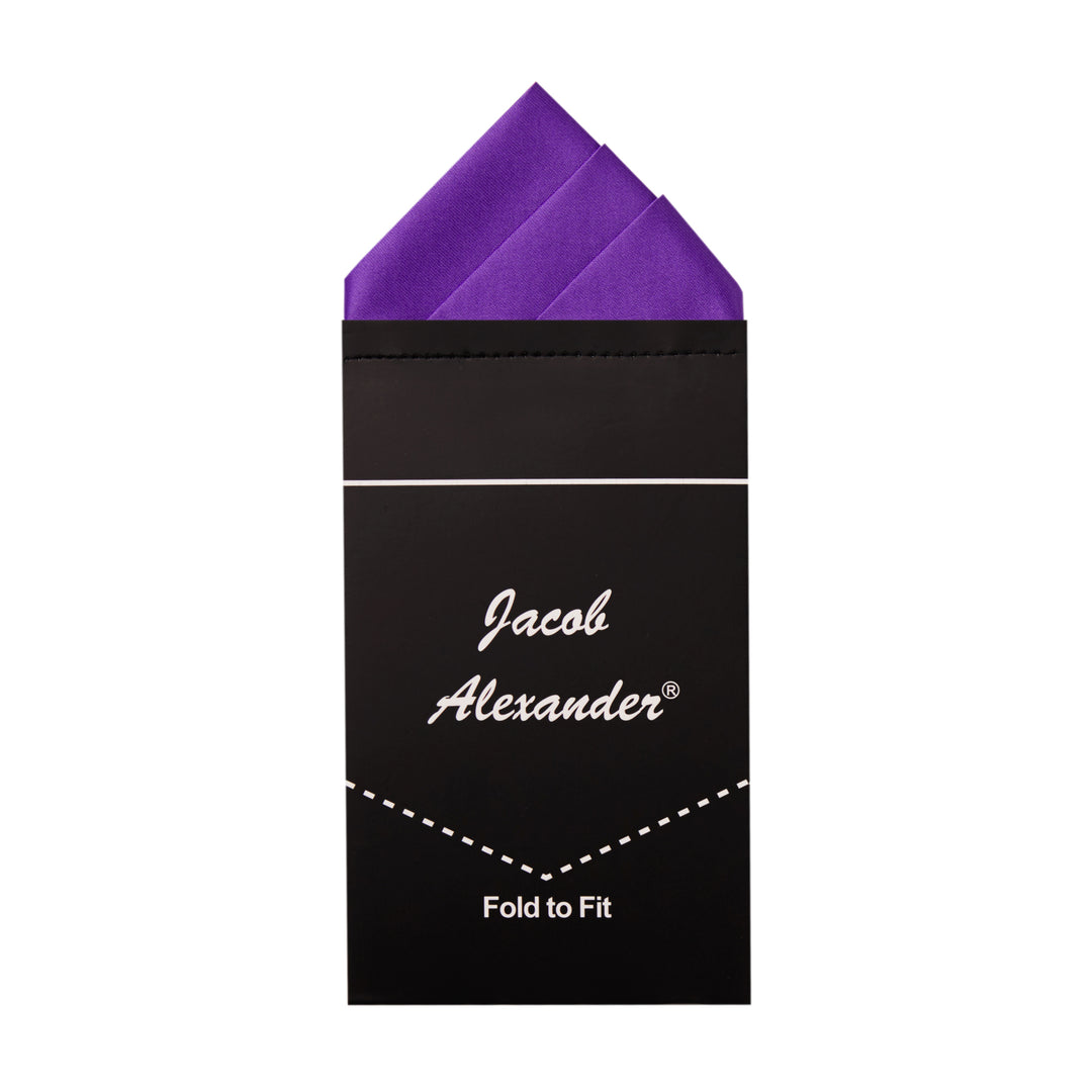 Pre-Folded Triangles Pocket Square - Purple