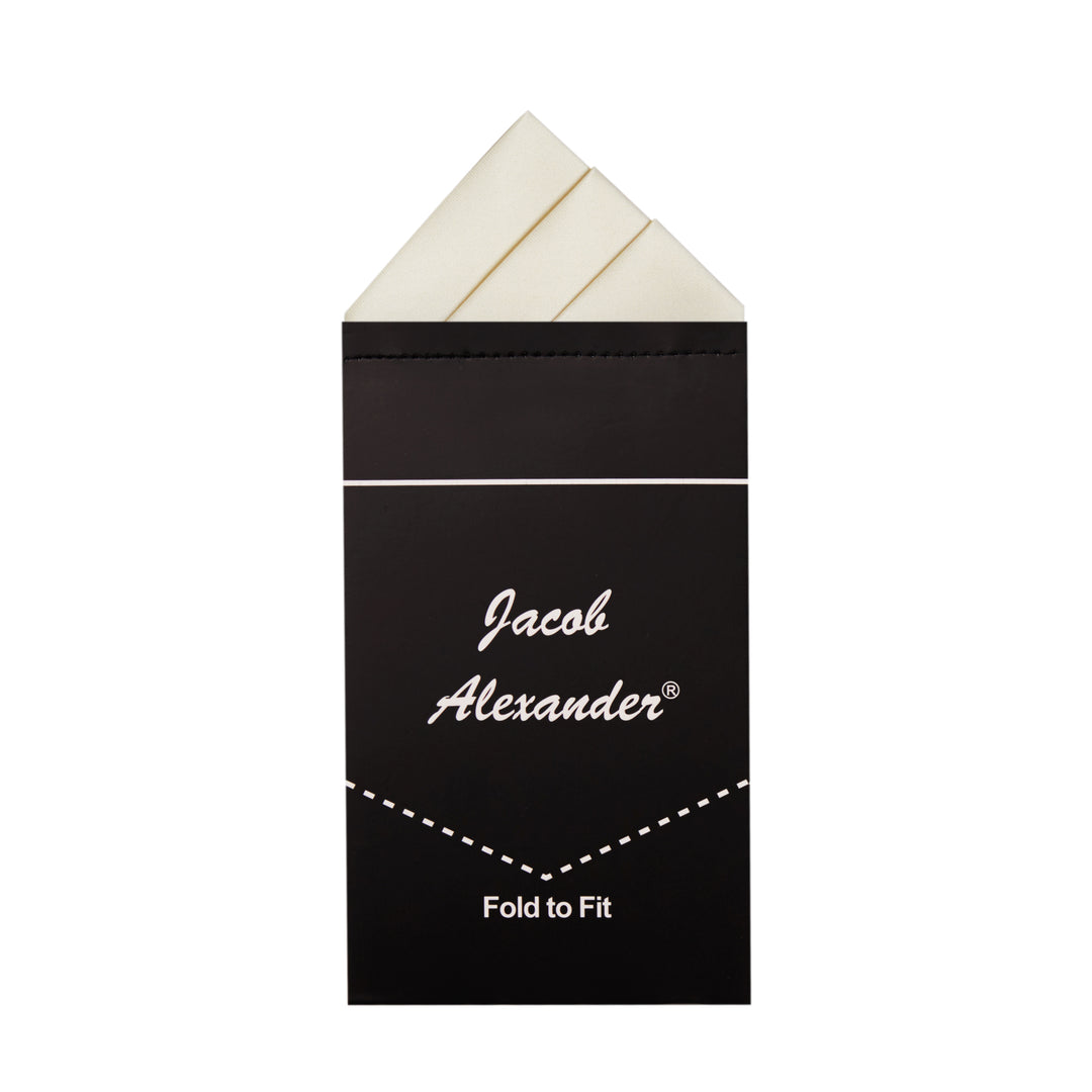 Pre-Folded Triangles Pocket Square - Cream