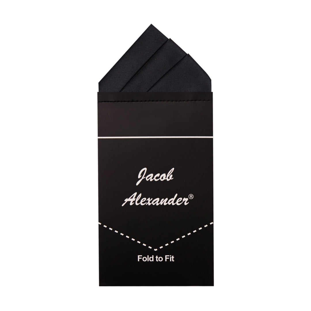 Pre-Folded Triangles Pocket Square - Black