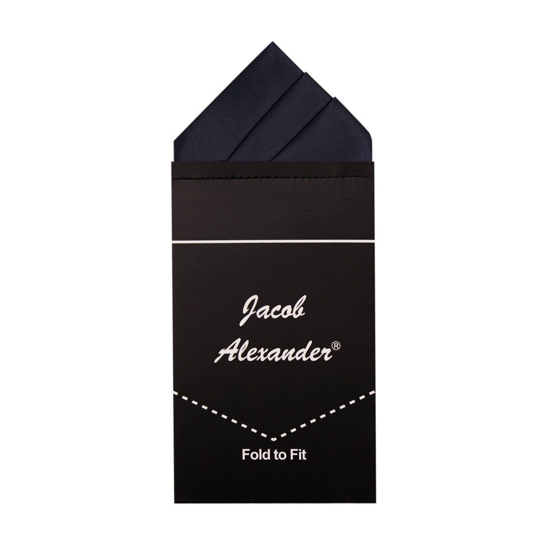 Pre-Folded Triangles Pocket Square - Navy