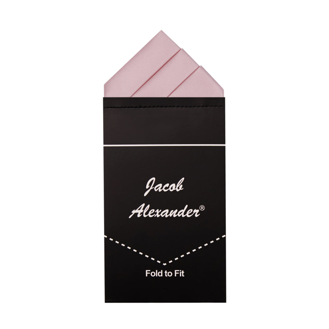 Pre-Folded Triangles Pocket Square - Bridal Pink