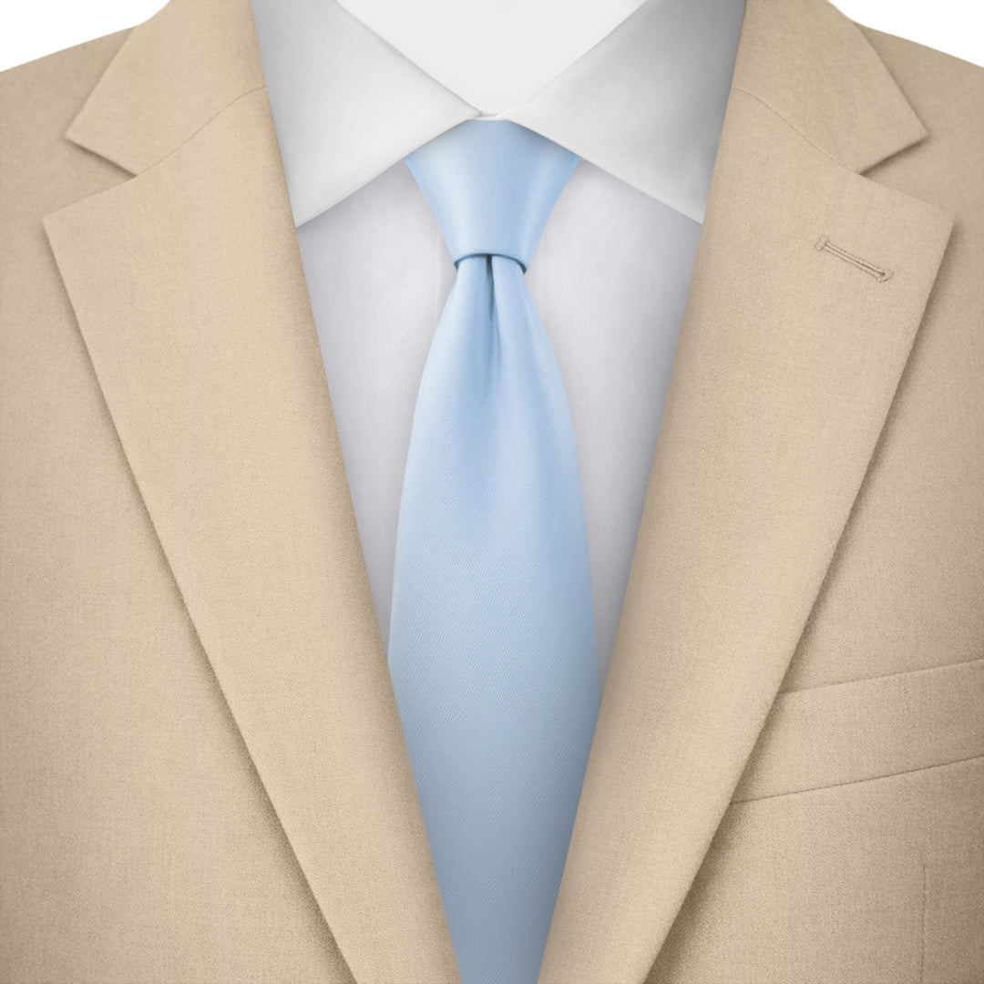 Kids' Solid 11" Zipper Tie - Sky Blue