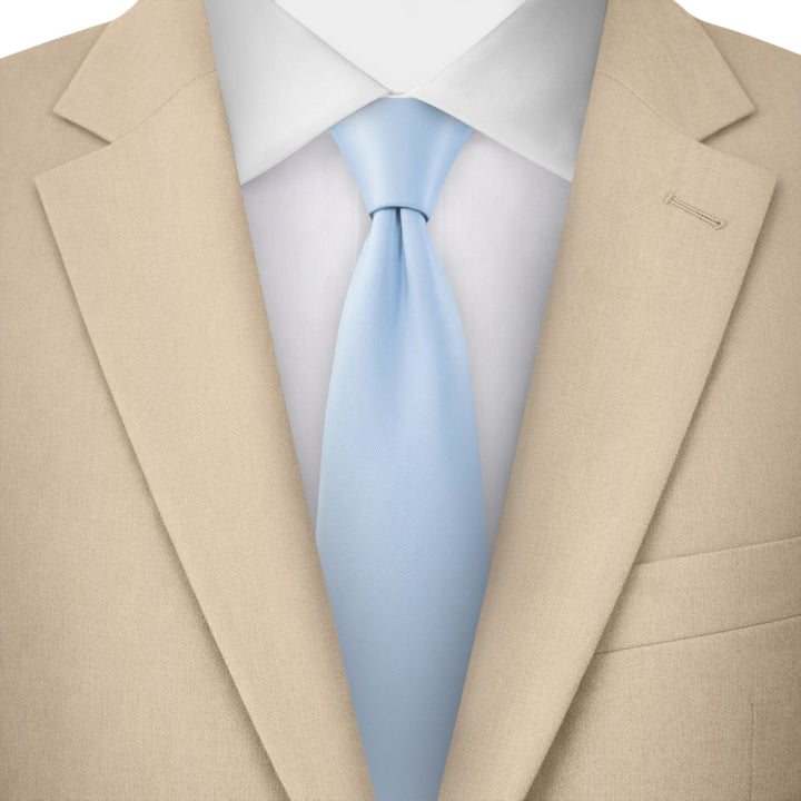 Kids' Solid 11" Zipper Tie - Sky Blue