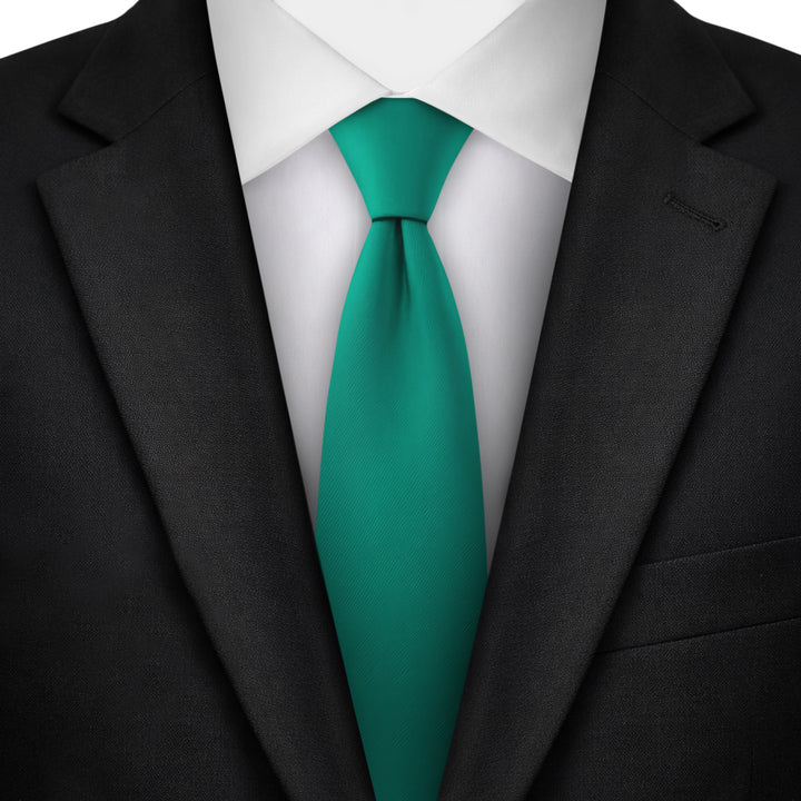 Kids' Solid 14" Zipper Tie - Kelly Green