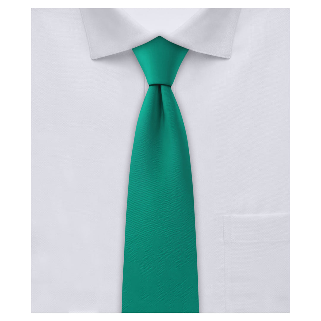 Kids' Solid 11" Zipper Tie - Kelly Green