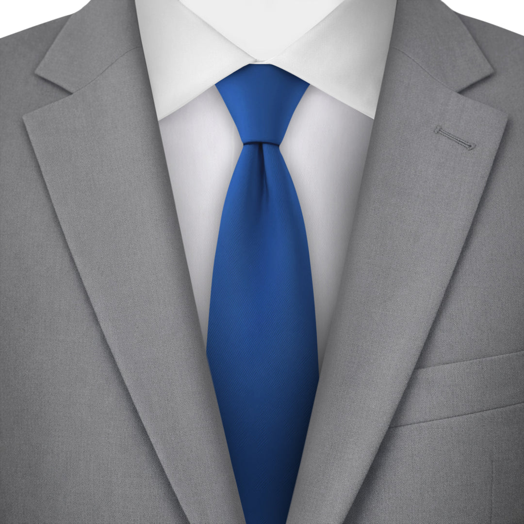 Kids' Solid 14" Zipper Tie - Royal Blue