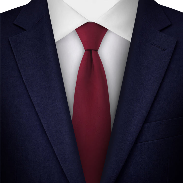Kids' Solid 14" Clip-On Tie - Burgundy