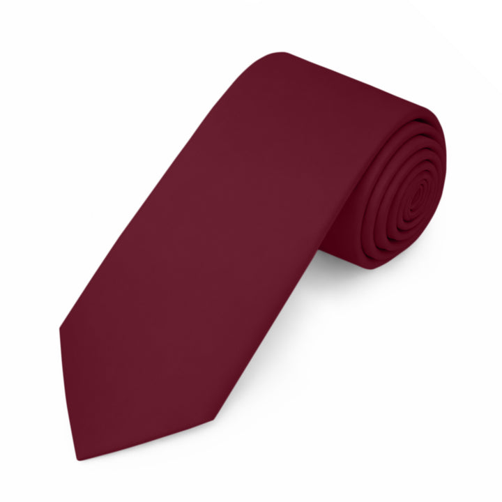 Solid Slim Tie - Burgundy