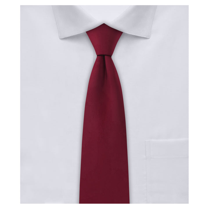 Kids' Solid 11" Clip-On Tie - Burgundy