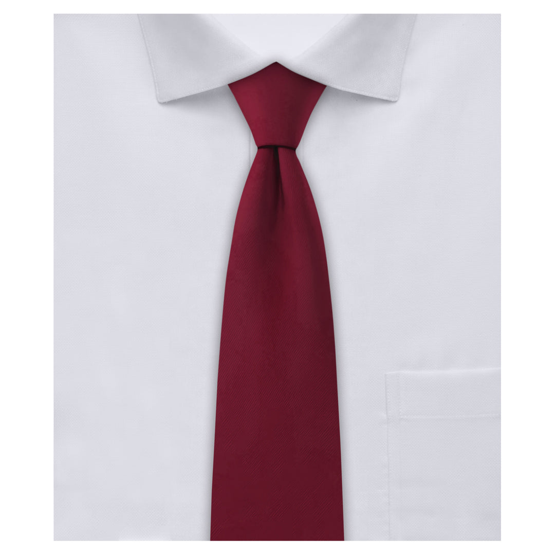 Wedding Kids' Solid 11" Clip-On Tie - Burgundy